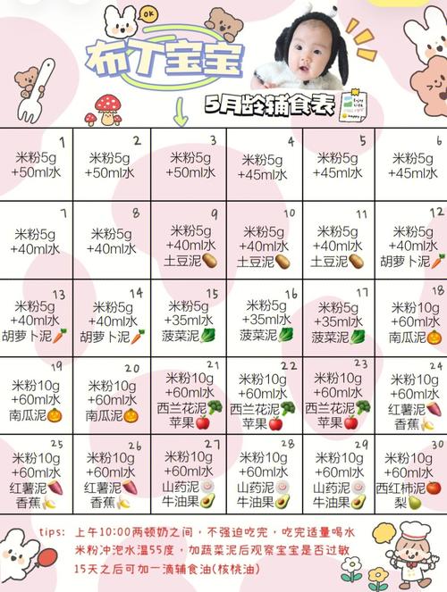 五个月国内助孕宝宝辅食吃什么
